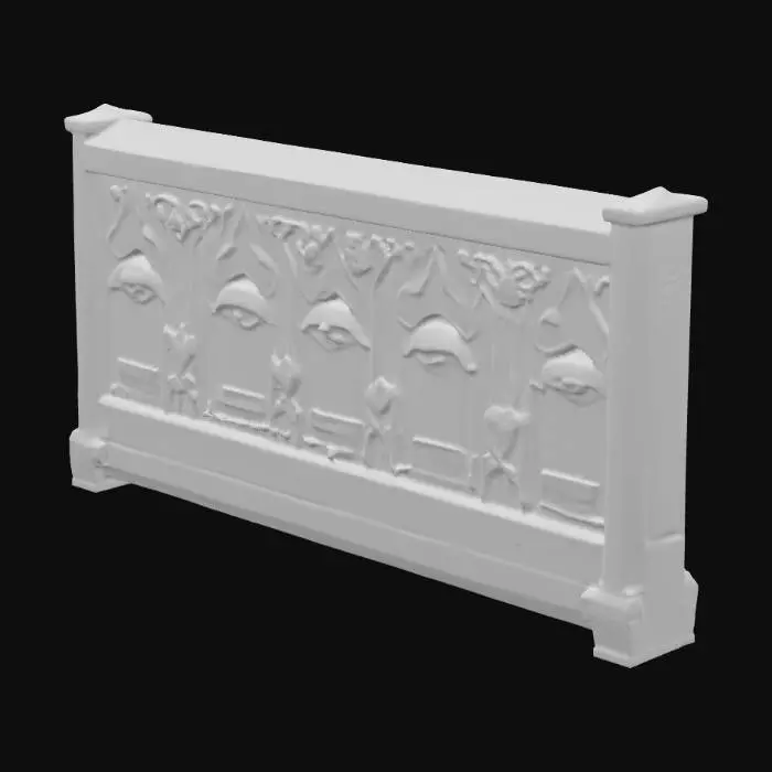 3D model for Ornate Wooden Fence.