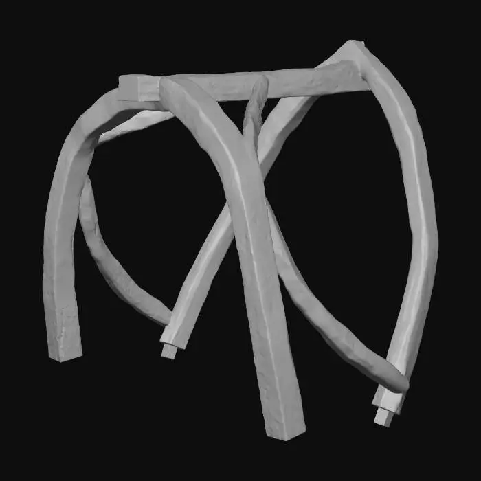 3D model for Curved Bronze Structure