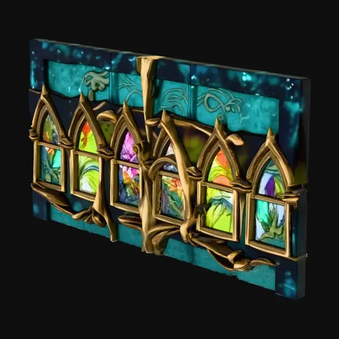 3D model for Stained Glass Blossoms