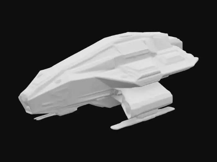 3D model for (star citizen), futuristic spaceship, Esperia manufacture, The Esperia Refructzor, an medium alien ship that is luxurious and made to repair its allies, high-detail 4K textures with PBR workflow