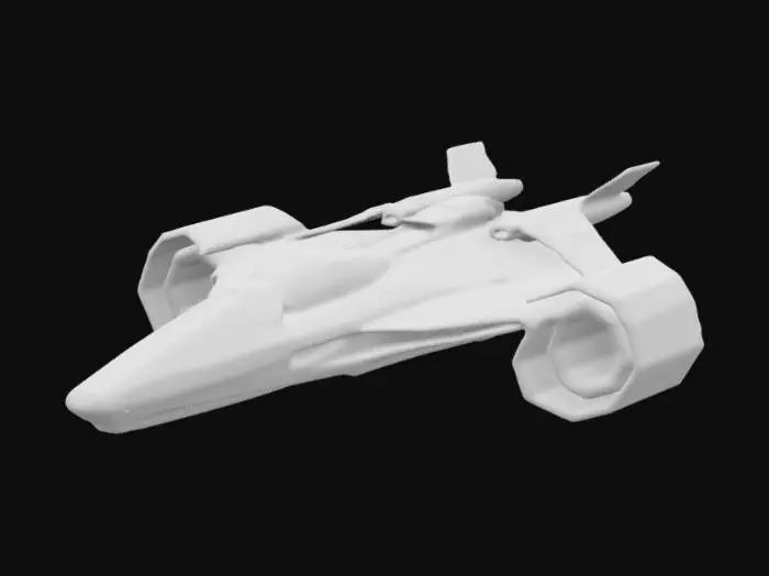 3D model for ((star citizen)), ((spaceship)), (futuristic), The Xitai Zwanchi, a light fighter racing spaceship inspired by japanese accents