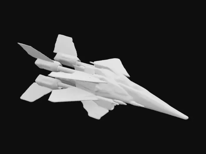 3D model for ((star citizen)), ((spaceship)), (futuristic), The Gatac Staraura, a heavy fighter spaceship backing a huge blow with its huge centra energy canoon