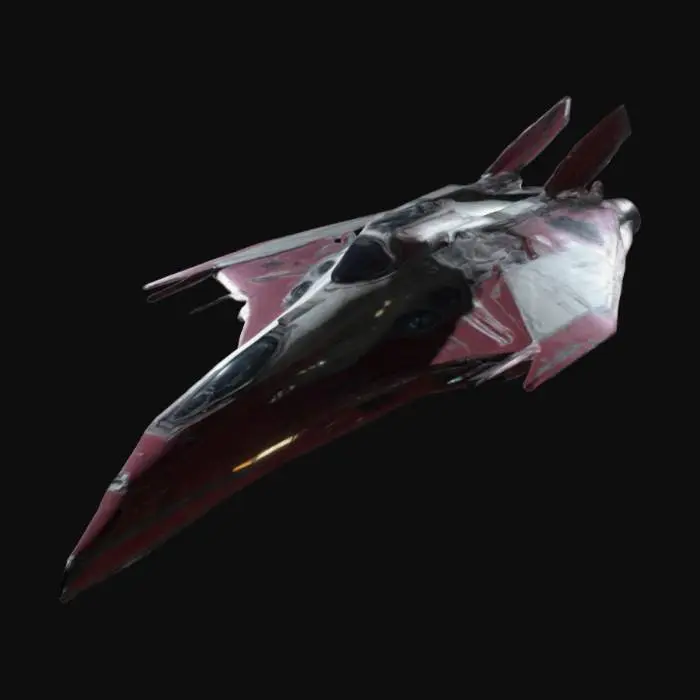 3D model for ((star citizen)), ((spaceship)), (futuristic), The Vanduul Gravitator, a medium fighter spaceship, half organic, aggressive look