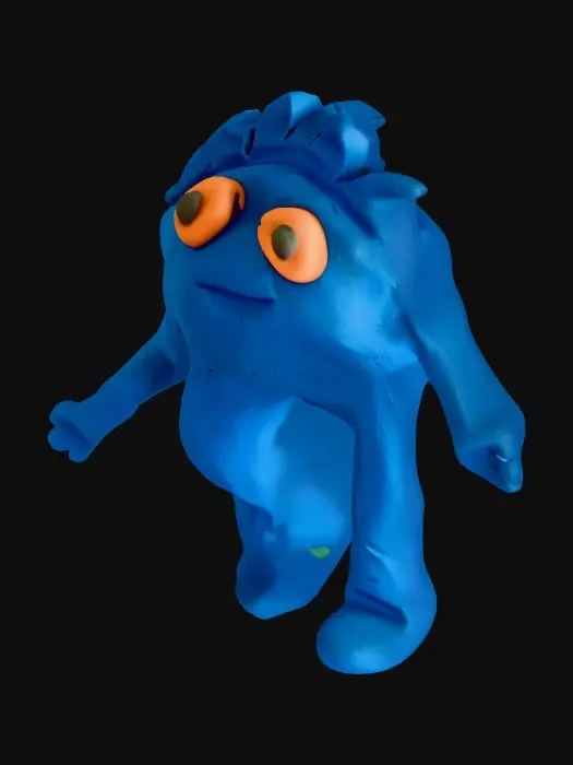 3D model for Blue Spiky Creature