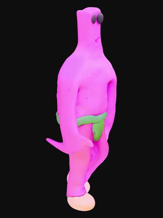 3D model for Purple Figure in Green Briefs