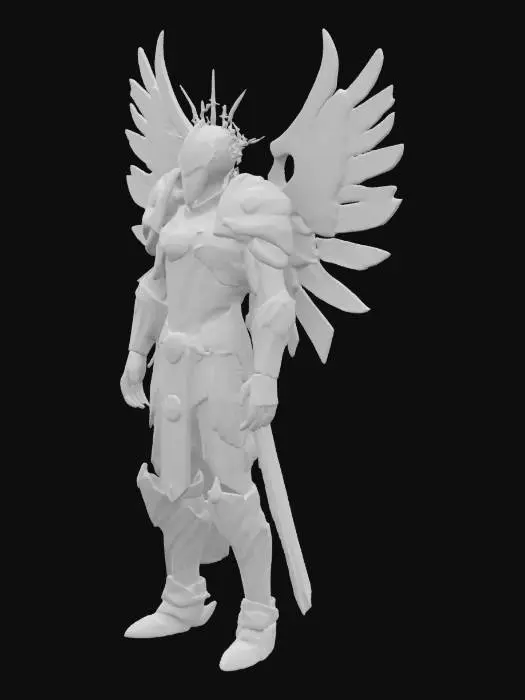 3D model for Solar Paladins (Holy Cyborgs)
Unarmed: Gold-plated MALE warriors with sun sigils burned into their skin. No visible face—just a smooth, reflective visor.
Geared: Wings of TECHNological solar panels unfold. 