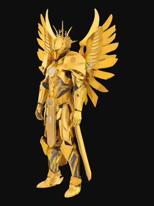 3D model for Solar Paladins (Holy Cyborgs)
Unarmed: Gold-plated MALE warriors with sun sigils burned into their skin. No visible face—just a smooth, reflective visor.
Geared: Wings of TECHNological solar panels unfold. 