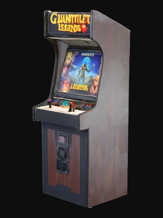 3D model for an incredibly high quality, hyper realistic arcade game, rpg, gauntlet legends machine, 1990s