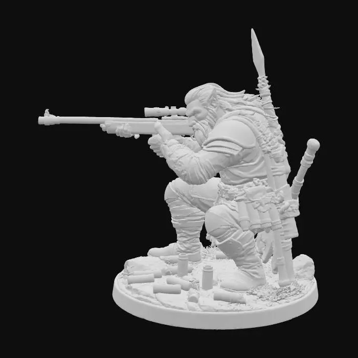 3D model for Elf Marksman Warrior
