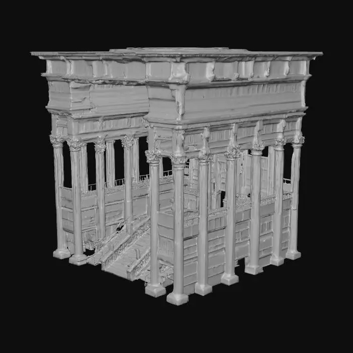 3D model for the library at alexandria,  photorealism, high detail, 4k quality