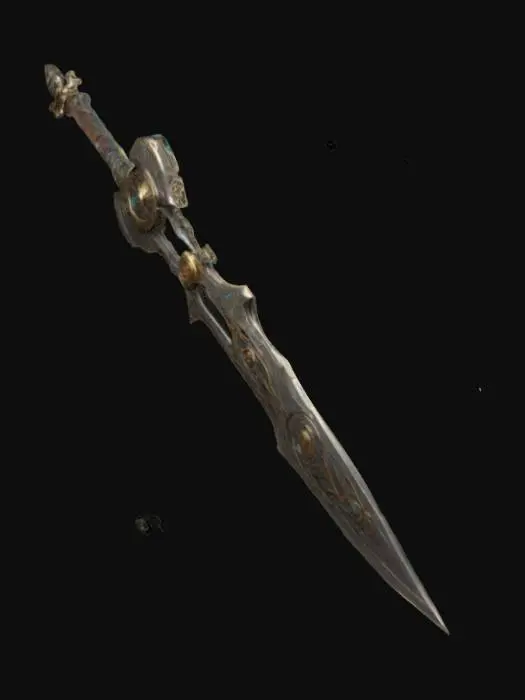 3D model for Design a weapon that embodies the essence of time itself, merging elements from ancient, medieval, and futuristic eras. The weapon should tell a story of its journey through time, stabilizing the timeline by harmonizing the past, present, and future, #ChronoForgeWeapon#
