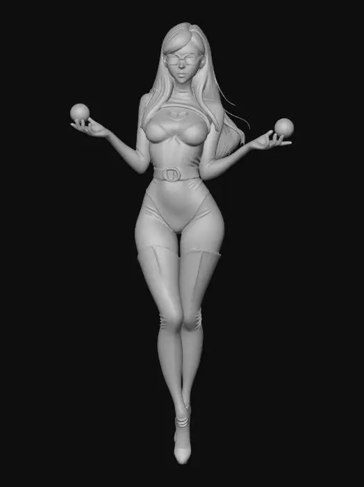 3D model for Latex Vigilante in a Violet Bedroom