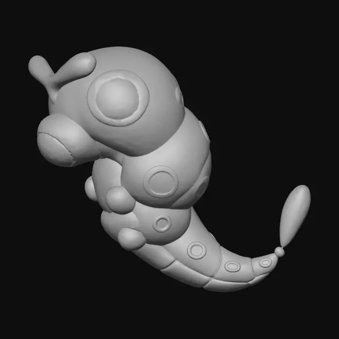 3D model for Emerald Eye Caterpillar