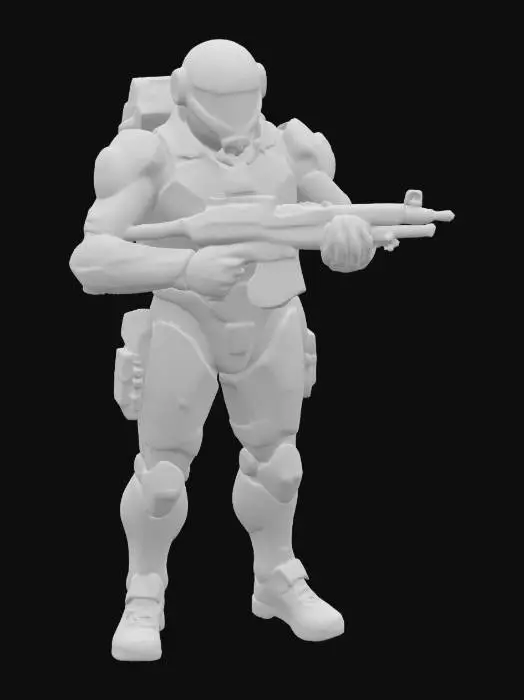 3D model for Sci-Fi, Battle Pose