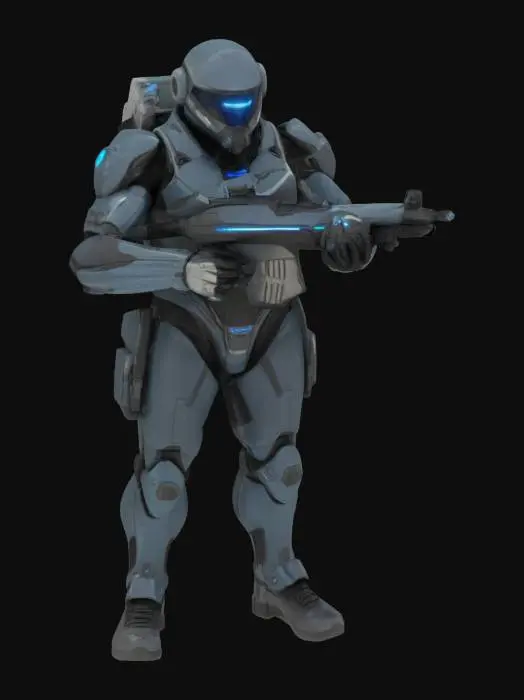 3D model for Sci-Fi, Battle Pose