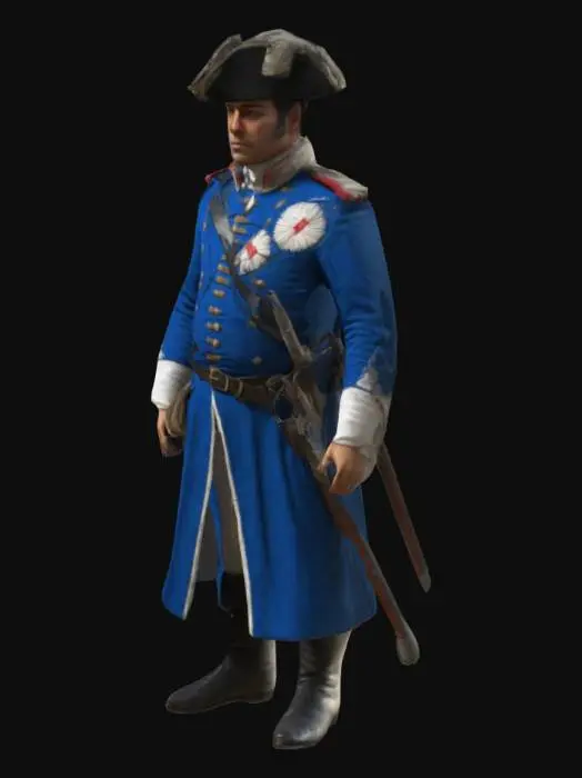 3D model for  a full size character , dominican general Pedro Santana 