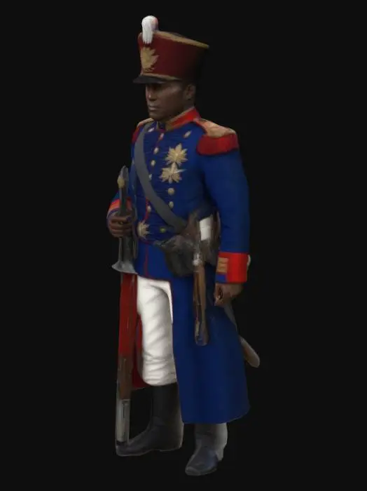 3D model for  a full size character , dominican general Pedro Santana 