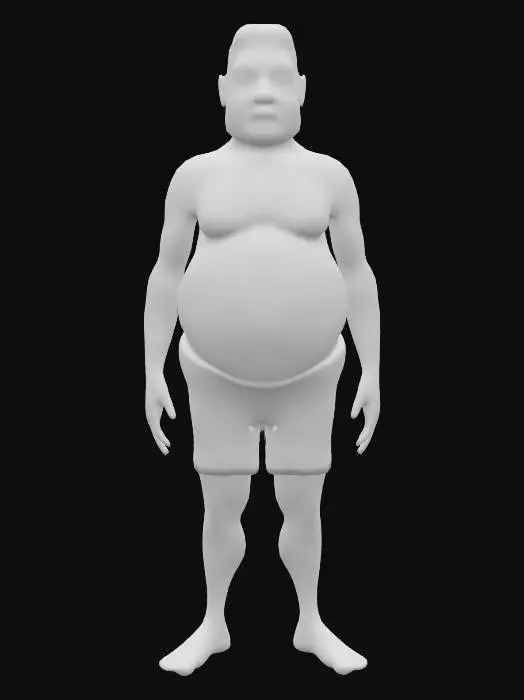 3D model for Naked  thin dominican caricsture like made by pixar, Game Assets, Highly Detailed, Ultra Realistic, Symmetrical Body, A-pose, Full Body, ARMS AWAY FROM THE BODY , detailed face , no hair , no fur , game , no gun , no gun, no sword, holder , no belt , no coat ,

