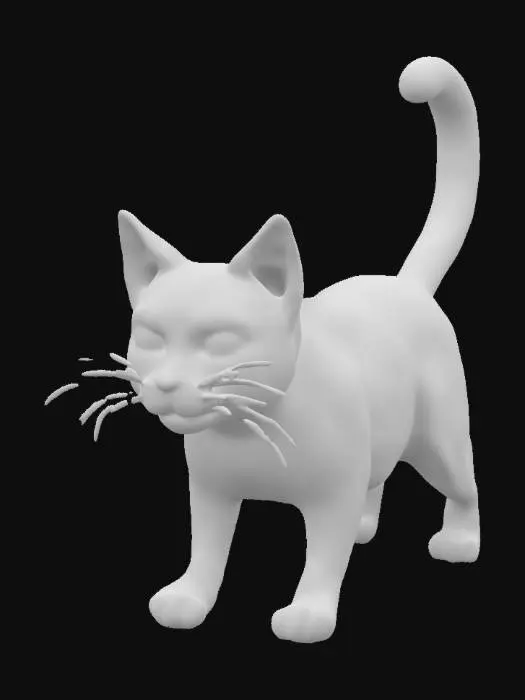 3D model for a variegated cat