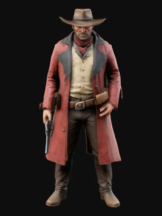 3D model for Arthur Morgan from Red Dead Redemption 2 videogame