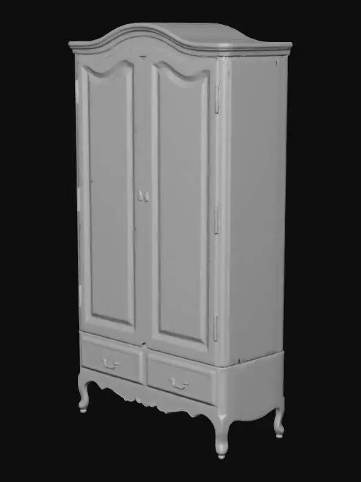3D model for White Armoire Standing Tall