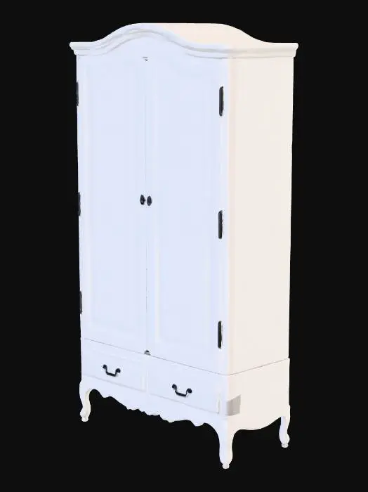 3D model for White Armoire Standing Tall