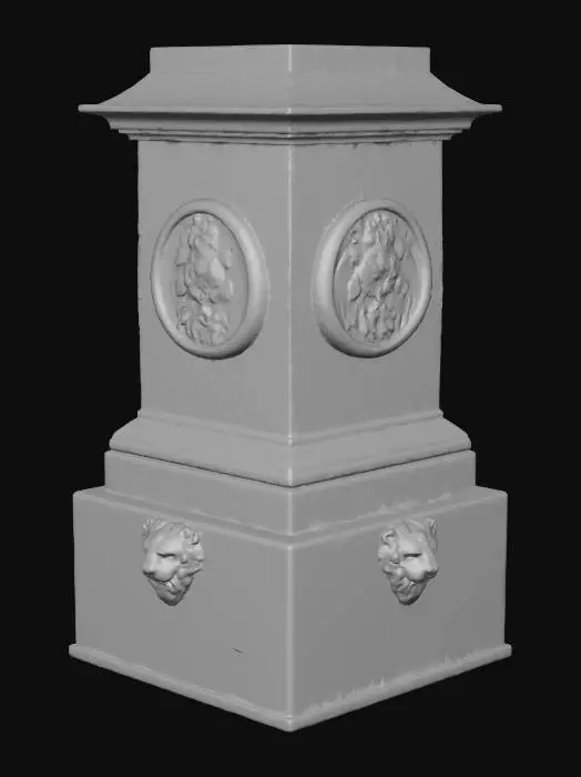 3D model for Stone Lion Base