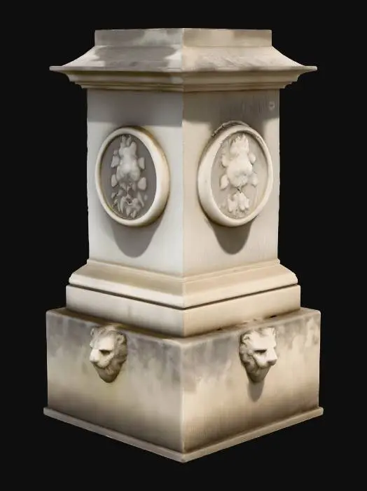 3D model for Stone Lion Base