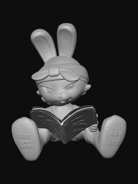 3D model for Bunny Reading News.