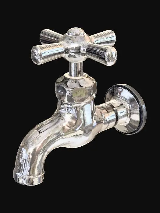 3D model for Vintage Faucet Illustration