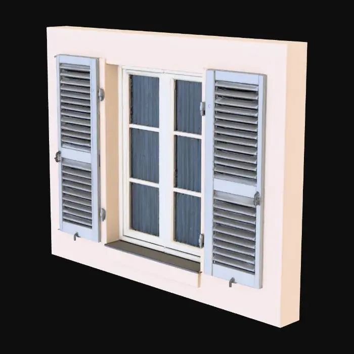 3D model for Window with Shutters