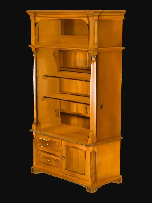 3D model for Antique carved oak bookcase
