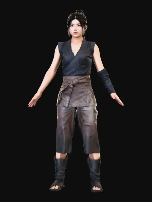 3D model for kunoichi female ninja
