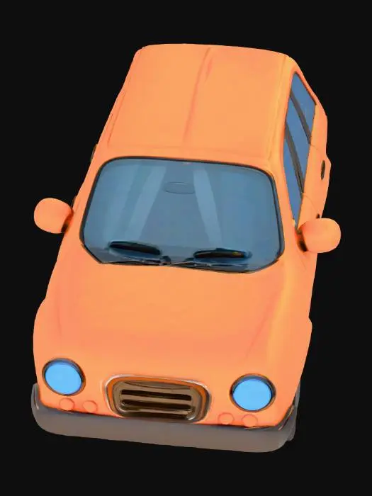 3D model for Orange station wagon