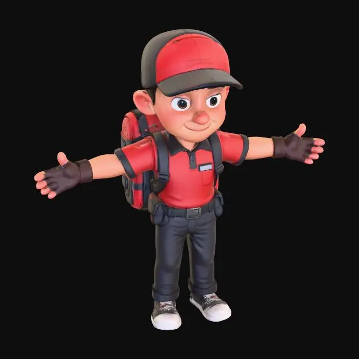 3D model for Stylized Deliver Driver