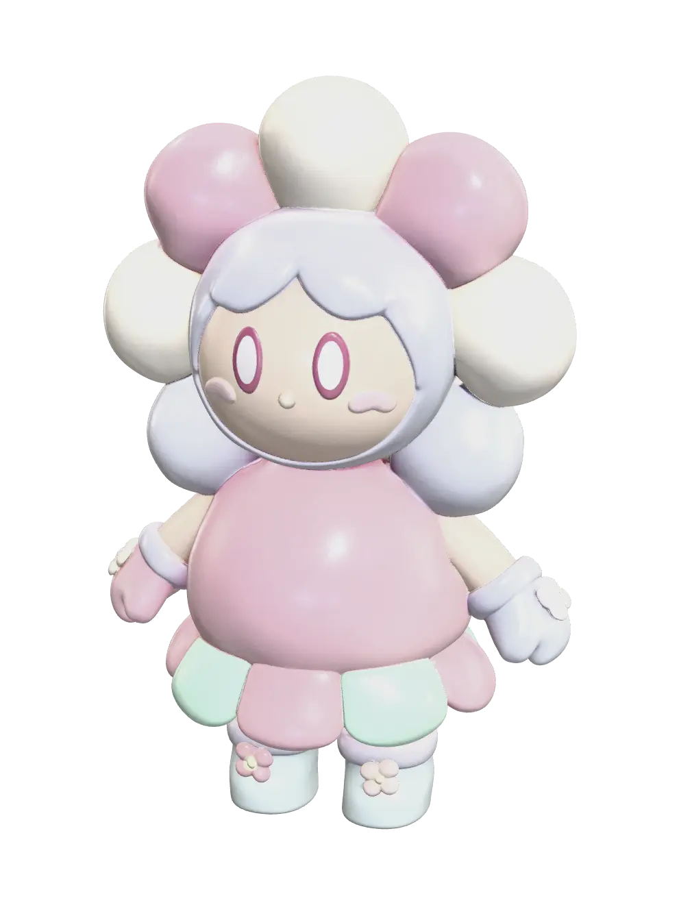 Poppy Dandy'S World - Dandys 3D model, vytvořený pomocí AI