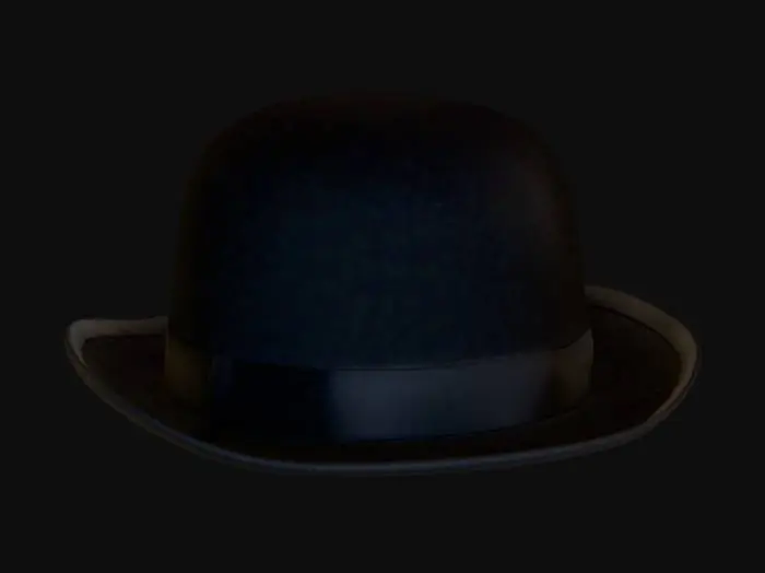 3D model for Black Bowler Hat