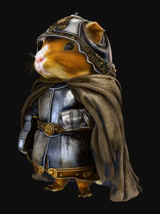 3D model for Knight the Guinea Pig