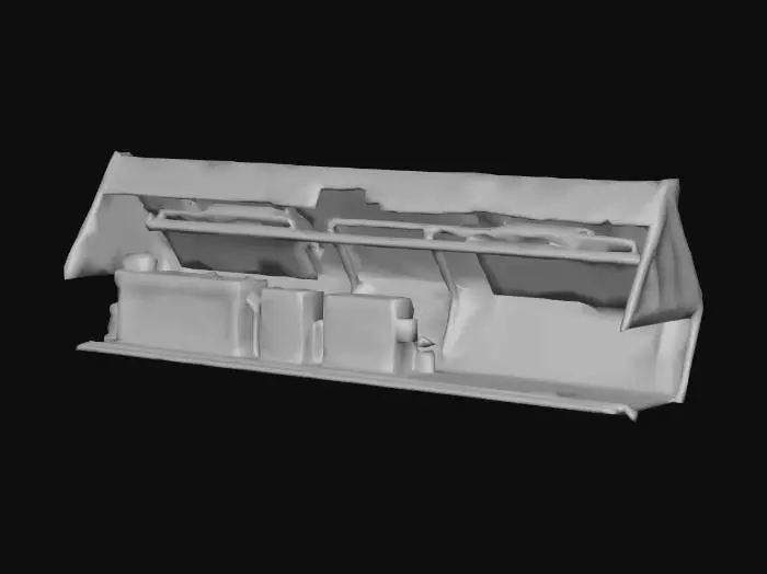 3D model for Desert wasteland gas station with small kiosk. Futuristic but run-down.