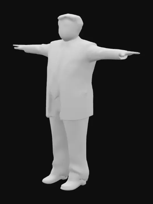 3D model for Realistic symmetrical Donald Trump, Doing T-Pose, arms out to sides. 
