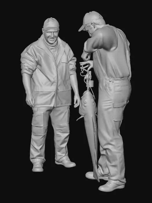 3D model for Two Fishermen and a Big Catch
