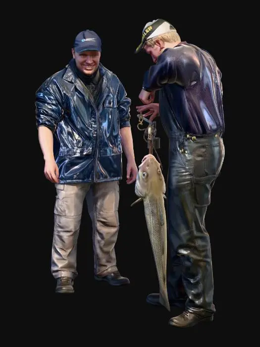 3D model for Two Fishermen and a Big Catch