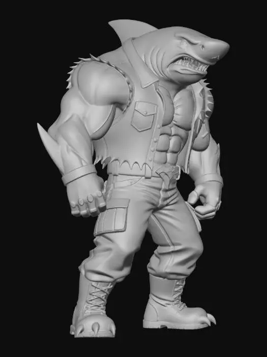 3D model for Urban Shark Warrior