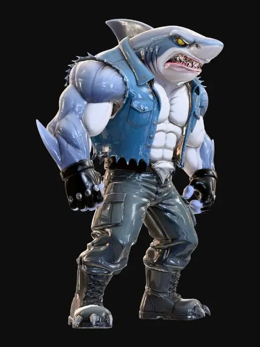 3D model for Urban Shark Warrior