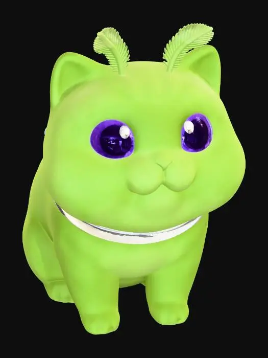 3D model for Emerald Sprout Alien Cat