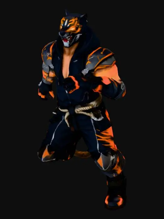 3D model for Fierce Warrior Tiger