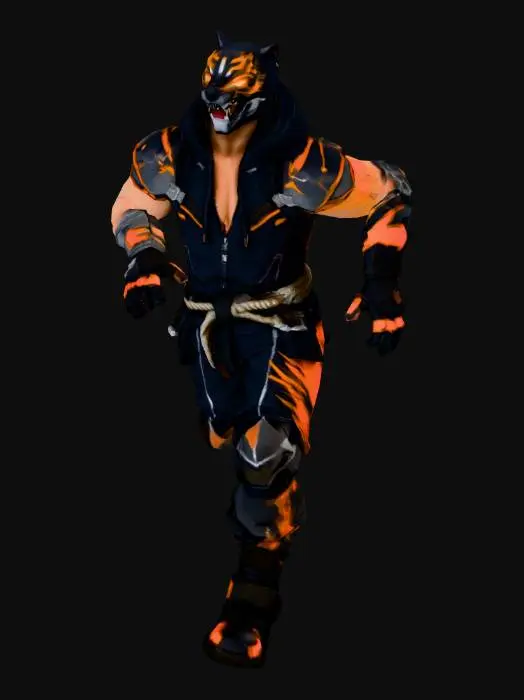3D model for Fierce Warrior Tiger