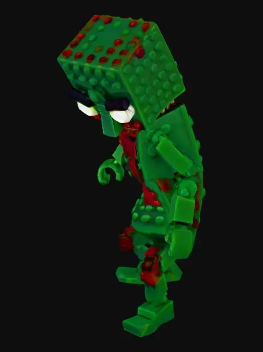 3D model for Horror Tung Tung Sahur but make it look like a lego version