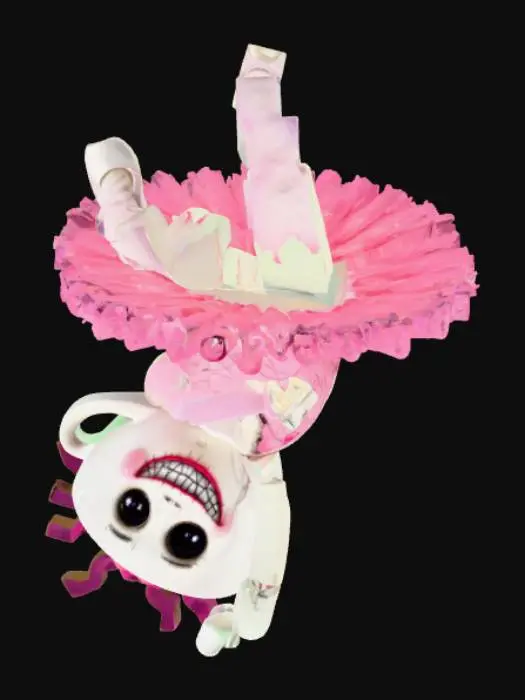 3D model for Horror Ballerina Cappuccina but make it look like a lego version