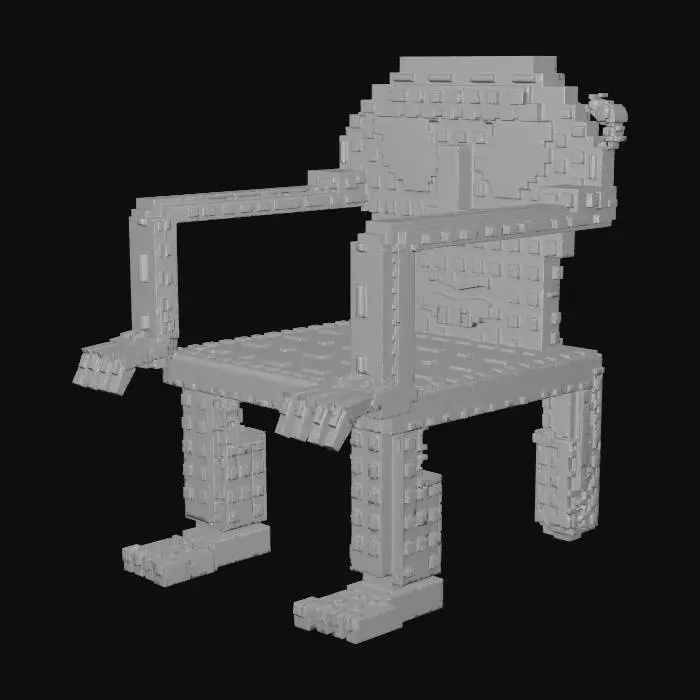 3D model for Aqua Pixel Creature